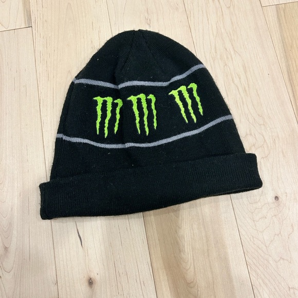 Monster Energy Athlete rare logo winter hat beanie cap - Picture 1 of 1